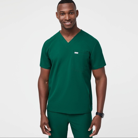 Figs Leon Hunter Green Top XS - Picture 1 of 3